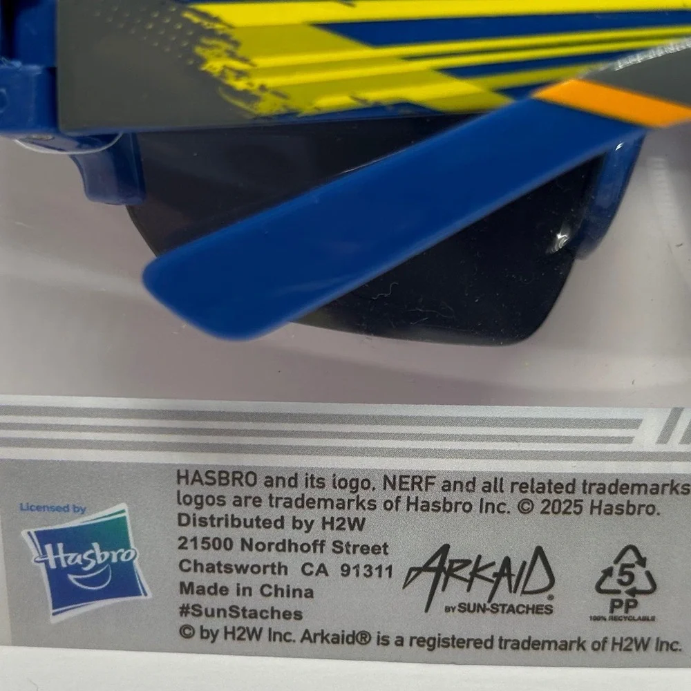 Nerf Arkaid Kids Sunglasses Blue Sport Wrap Shield UV Protection Summer Beach